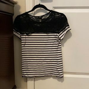 Black and white stripe shirt